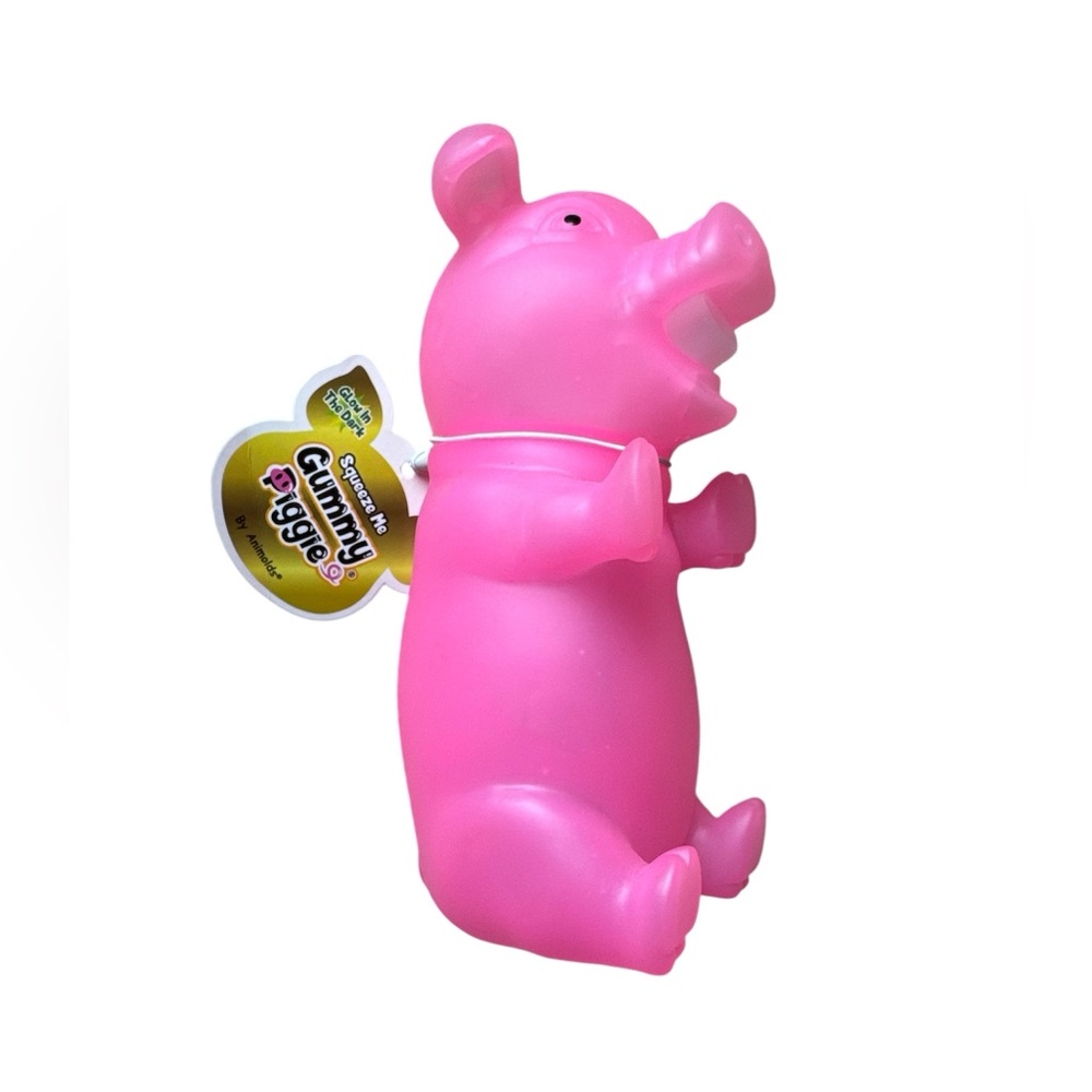 NWT - Animolds Glow-in-the-Dark Squeeze Me Gummy Piggie oink